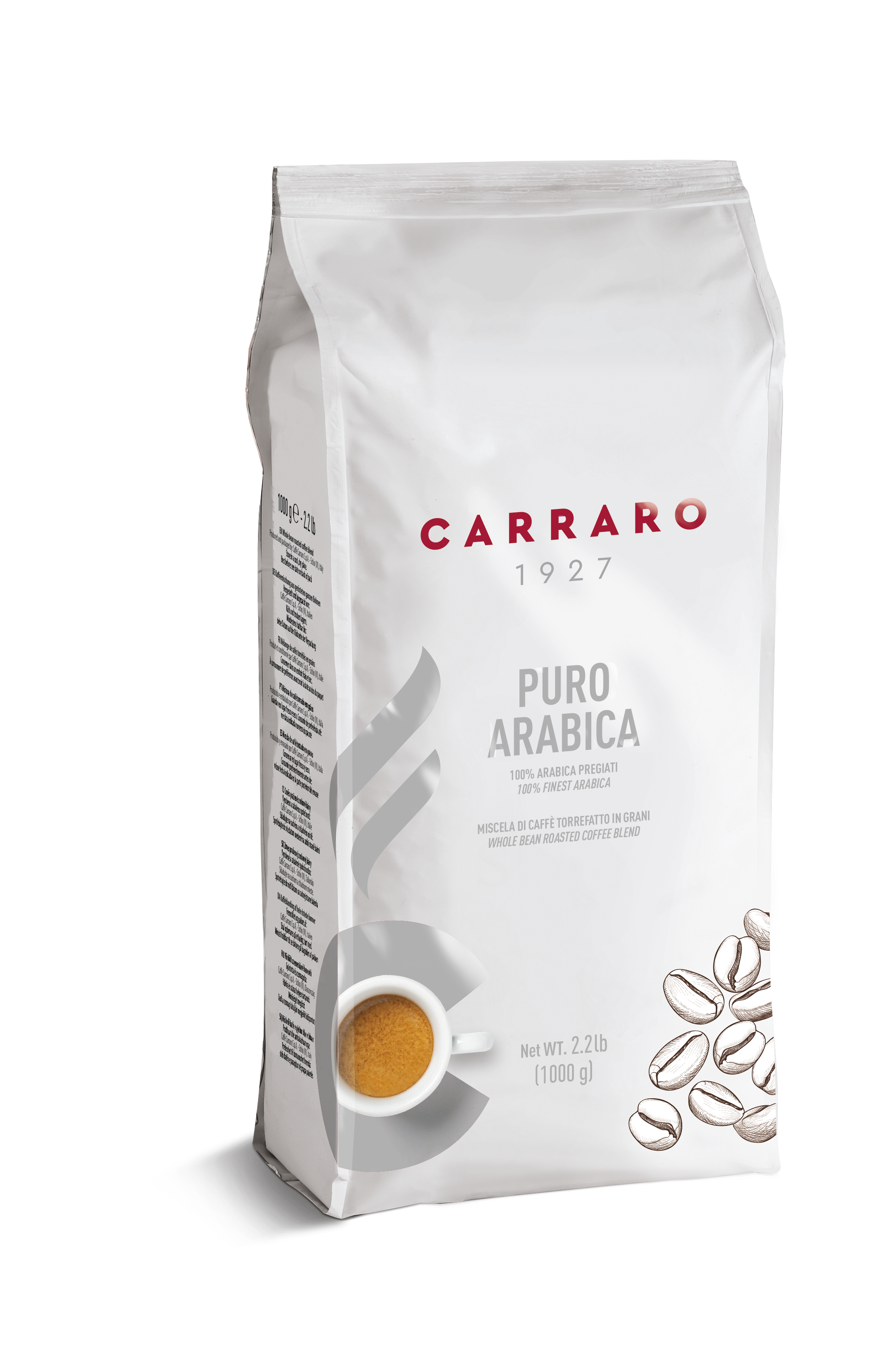 Carraro Puro Arabica Espresso, Espressobohnen 1000g