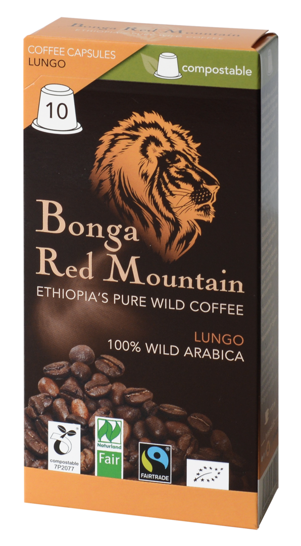 Bonga Red Mountain Lungo Kapsel Inhalt 10 x 5,5 gr