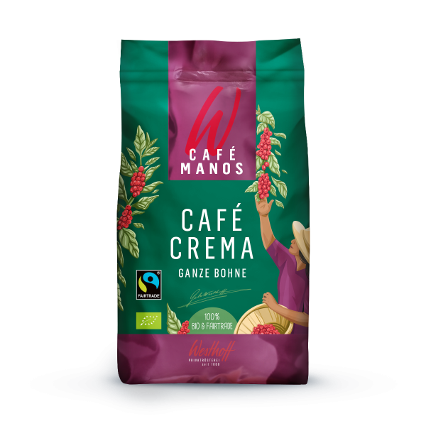 Westhoff BIO-Fairtrade-Café Manos Crème - Inhalt Kaffeebohnen 1000g