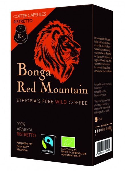 Bonga Red Mountain Ristretto Kapsel Inhalt 10 x 5,5g