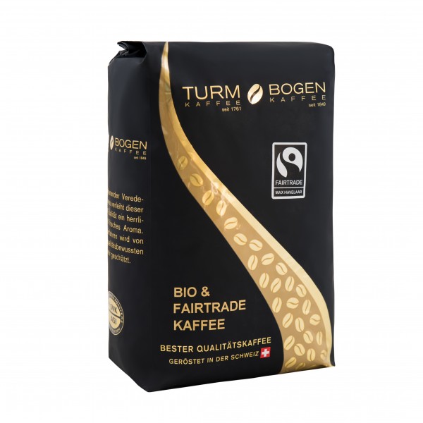 Turm Kaffee Crema Bio Fairtrade Kaffeebohnen 1000g - Inhalt 12 x 1000g